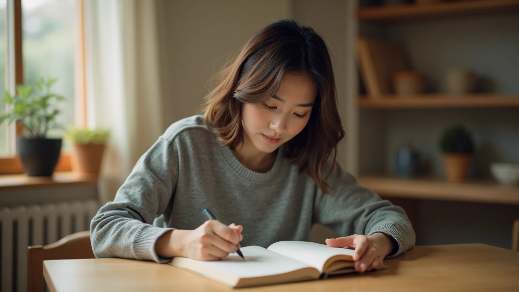 Journal and planning materials on desk representing intention documentation and daily goal-setting